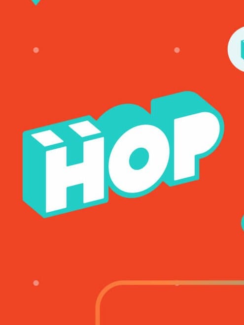 El logo de HOP, la red de puntos de retiro de compras online.